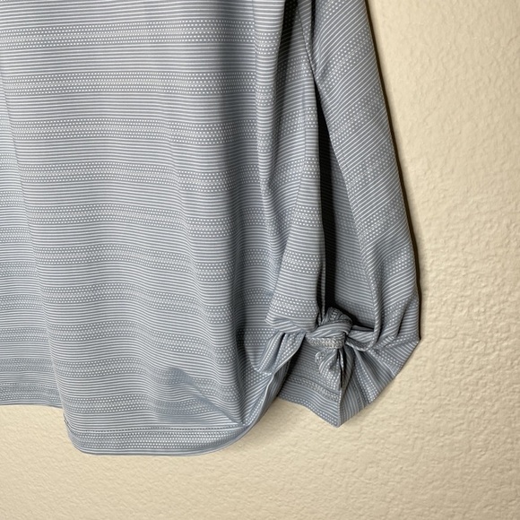 Athleta max out tank Sz large side knot grey stripe - Picture 2 of 6